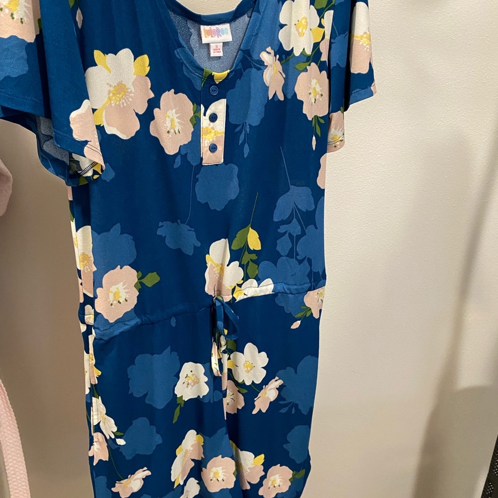Blue Floral S Xanthe Short Romper
